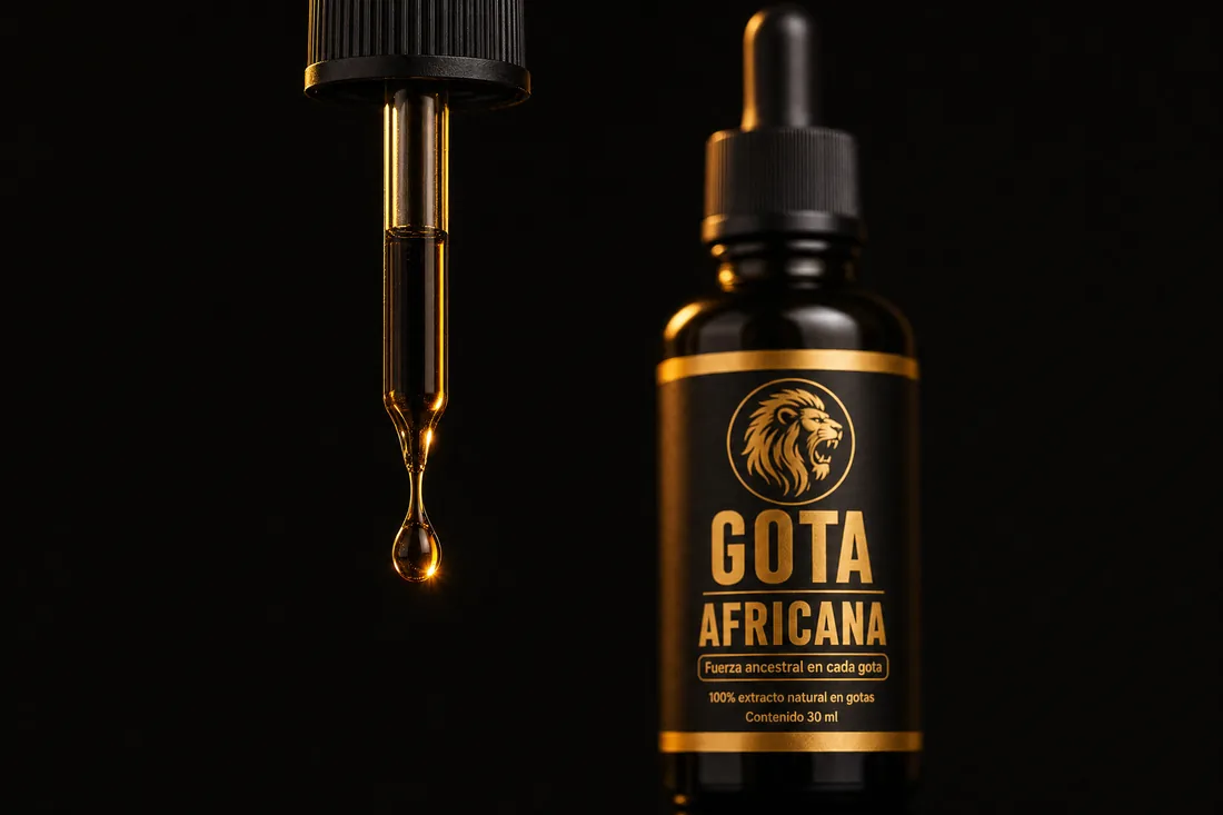 Gotero de Gota Africana con una gota del tónico